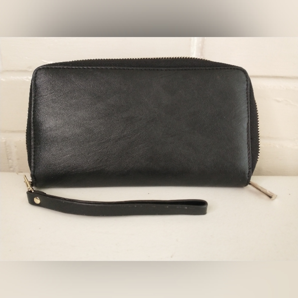 Black Clutch Phone Card Holder